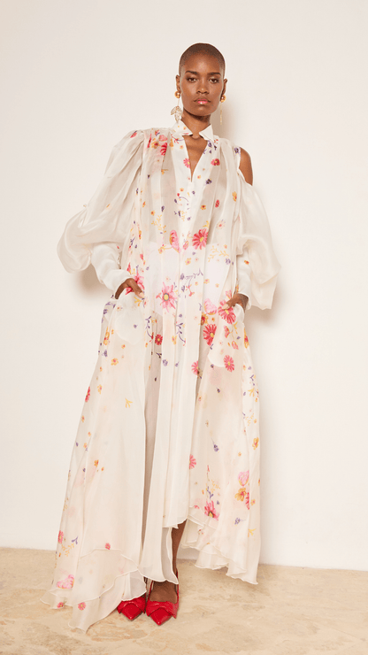 Flora Trapeze Silk Organza Gown