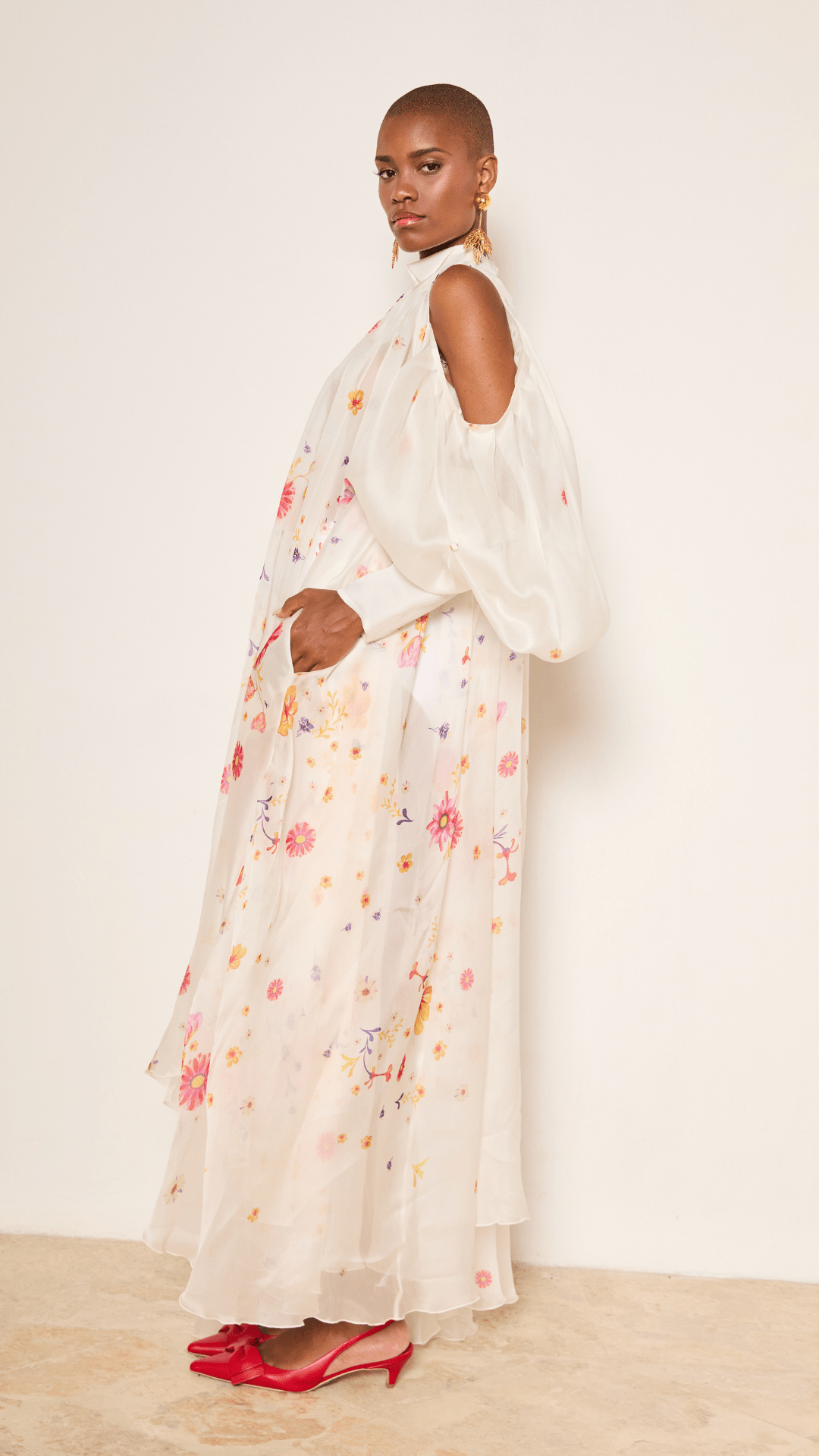 Flora Trapeze Silk Organza Gown