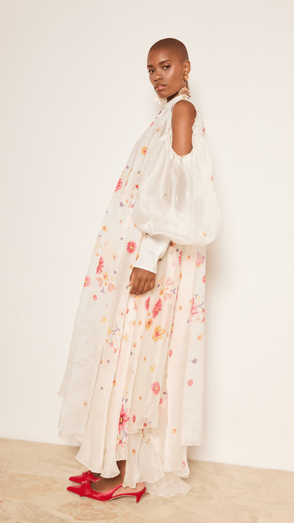 Flora Trapeze Silk Organza Gown