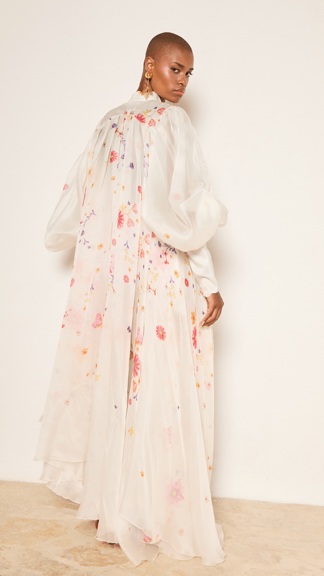 Flora Trapeze Silk Organza Gown