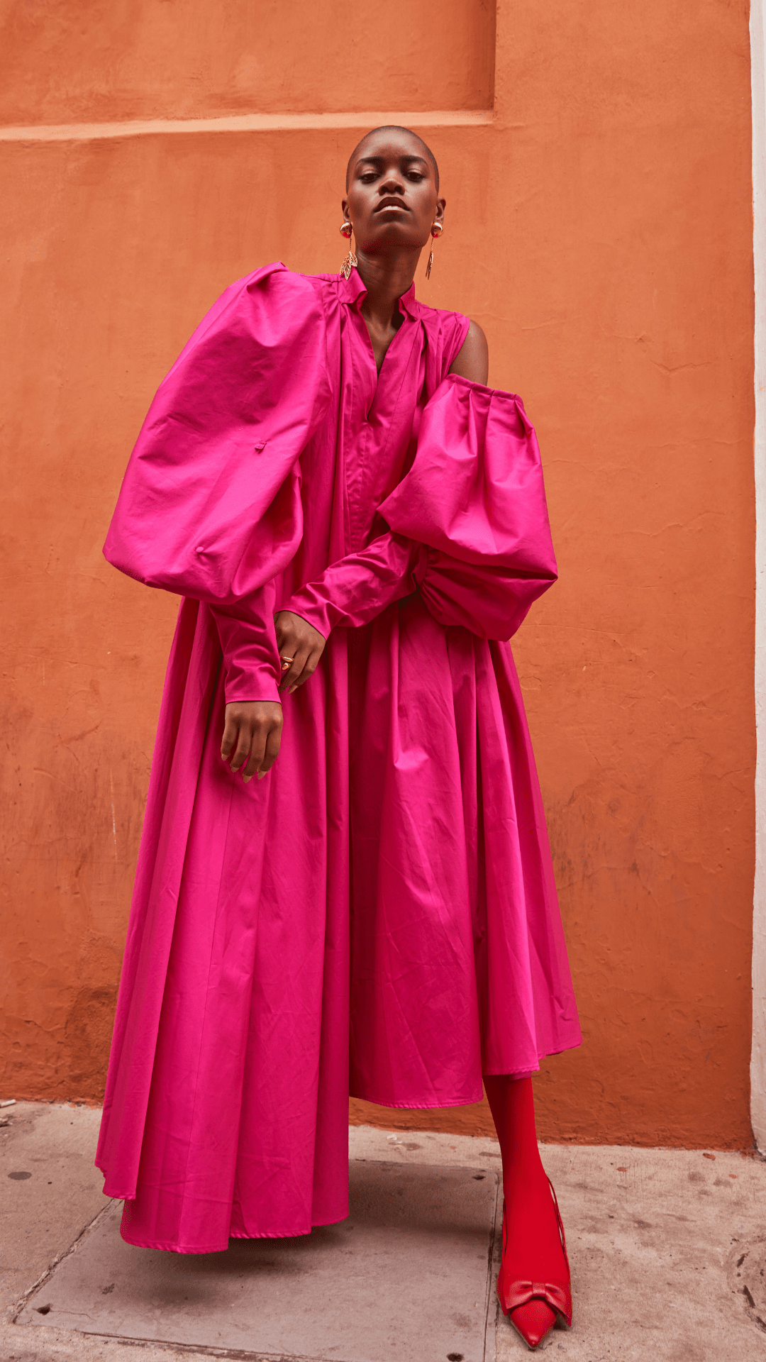 
Trapeze Cotton Poplin Gown 