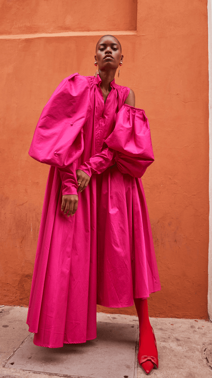 
Trapeze Cotton Poplin Gown 