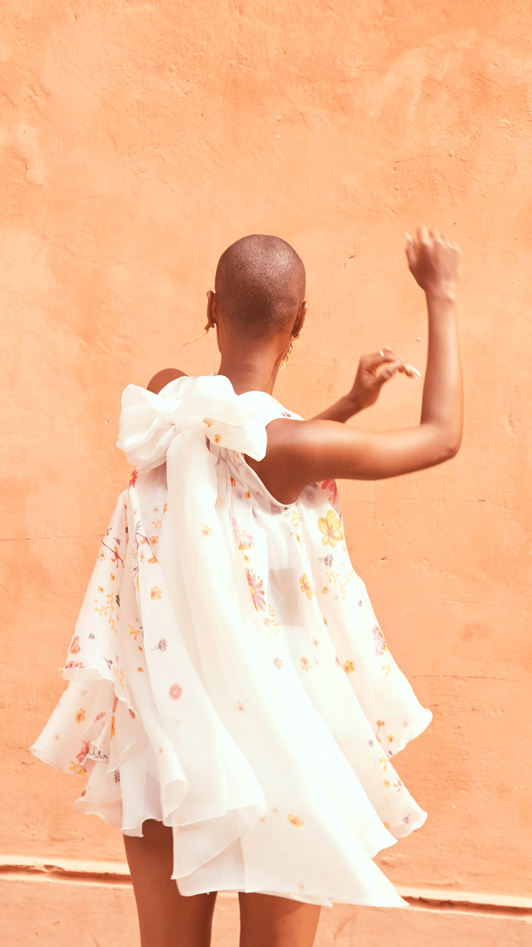 Bow Flora Silk Organza Top