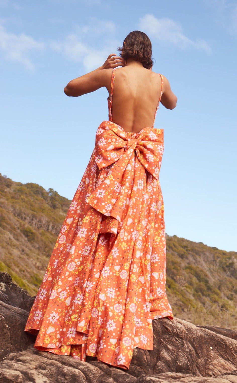 Linen Orange Gown