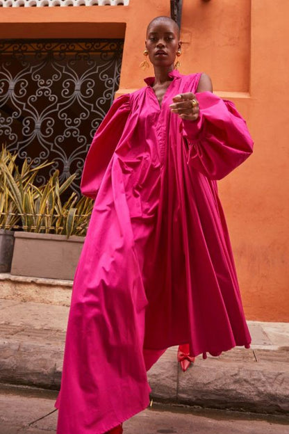 Flora Gown Orchid Cotton