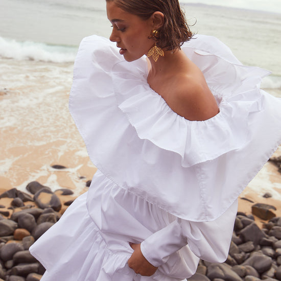 Cotton Ruffle Gown